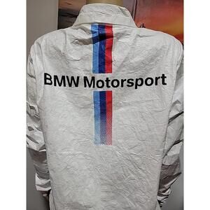 BMW Motorsport Paper Authograph Size M White Windbreaker JACKET Packable  #W3